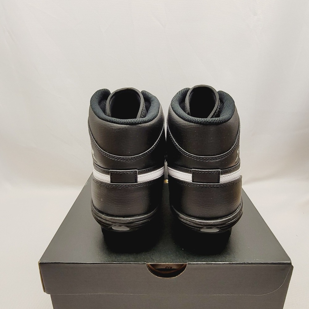 Jordan 1‎ Mid TD Football Cleats Mens 10 Black White FJ6805-001 Athletic Shoes - Picture 4 of 9